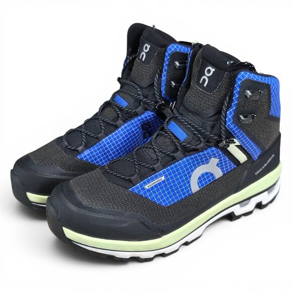 NIB On Cloud Alpine Waterproof Hiking Boots Men\'s US 8.5 Cobalt Limelight Trail main image 6